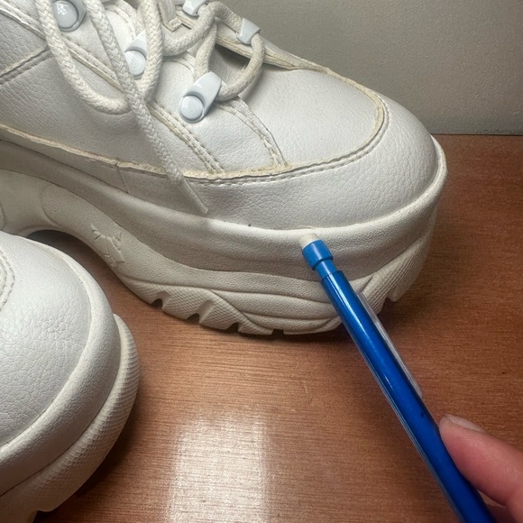 Naked Wolfe White Leather Sporty Platform Sneaker USA SIZE 6 - Picture 2 of 10